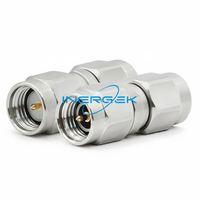 Adaptateur RF INERGYK 3,5 mm mâle vers SMA mâle DC-18 GHz 50 Ohm, robuste, à couplage droit, pour test micro-ondes, en acier inoxydable