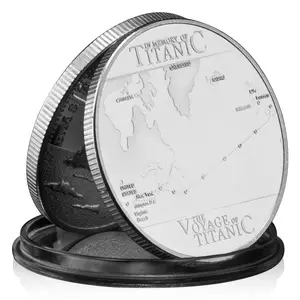 El viaje del Titanic coleccionable Moneda de recuerdo chapada en plata Reino Unido Titanic Colección Arte moneda conmemorativa