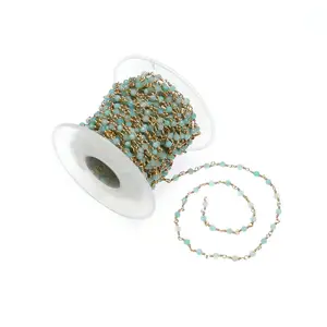 Agate Crystal Bead Chain Roll for Jewelry Making