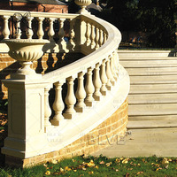 Colonne d'escalier en pierre naturelle pour décoration de villa de luxe BLVE, balustre en marbre blanc, main courante d'escalier