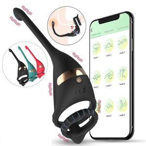 APP Control pene anillos vibrador tapón estimulador de trasero Anal, eyaculación retardada vibrador 10 modos juguete sexual para hombres pareja - Product Image 1