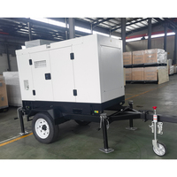 Générateur triphasé 20kw 30kw 35kw 40kw 60kva, générateur diesel mobile sur remorque 3 phases 60kw pour générateur diesel