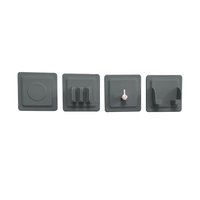 Organisateur de rangement de salle de bain support de brosse à dents en silicone ensemble de porte-brosse à dents crochet de salle de bain