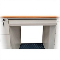 Meubles de bureau pas chers, bureau avec tiroirs en métal, structure démontable, table de bureau en fer avec plateau en bois