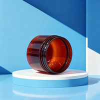 Vente en gros de pots en plastique ambré de 120ml pour les soins de la peau, la crème capillaire et l'emballage de la crème pour les yeux, le pot cosmétique de la manufacture