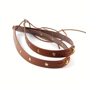 Pu Leather Stocked Diy Cowboy Durable <b>Band</b> Decorative <b>Hat</b> Strap Cool Beaded Hatband for Men Women - Product Image 3