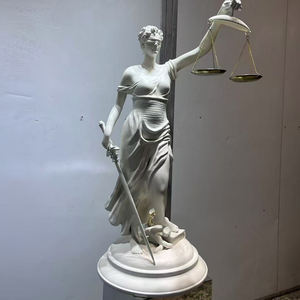 Sculptures extérieures en fibre de verre personnalisées en usine statue de déesse de la justice femme <span class=keywords><strong>nue</strong></span> blanche grandeur nature - Product Image 3