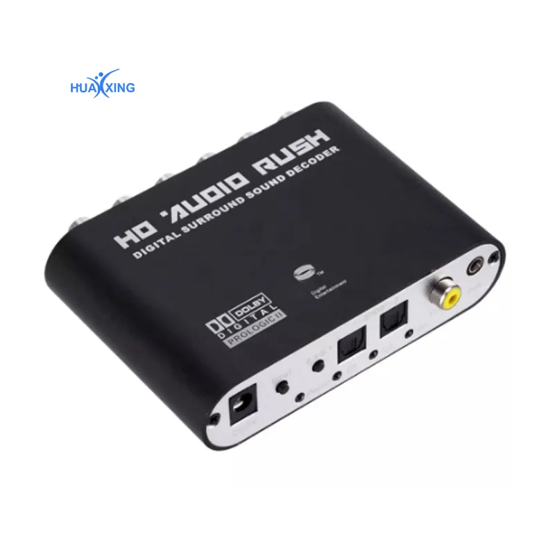 Digital 5.1 EU Audio Decoder /Ac-3 Optisch zu 5.1-Kanal 6 RCA Analog Converter Sound Adapter für Verstärker Lautsprecher