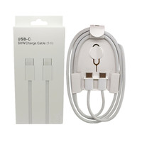 Câble USB-C vers C en nylon tressé 60W, vente en gros d'usine, chargeur rapide TYPE C, câble de synchronisation de données pour iPhone 15/16/17 Pro Max iPad