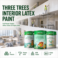 Peinture intérieure au latex Three Trees, gamme complète, trois produits pour projets de construction de tours de bureaux, approvisionnement B2B en gros, qualité A Plus