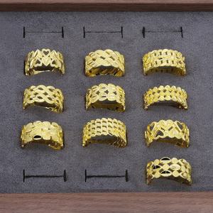 JXX Vente Flash : Bagues de Mariage en Laiton Style Dubaï, Bijoux Classiques Plaqué Or Tendance pour Femmes, Bagues de Fiançailles pour Dames - Product Image 1