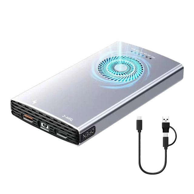 M.2 Dual Bay SSD Enclosure Aluminum NVMe SATA External Case with Cooling Fan M27