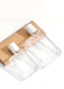 Popular Luxurious 25ml and 50ml Rectangle Shape Transparent <b>Empty</b> Glass <b>Perfume</b> <b>Bottles</b> with Silk Screen Printing - Product Image 2