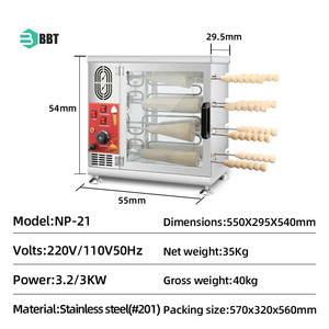 Machine à pain automatique rotative en acier inoxydable pour Kurtos Kalacs Suto et cornets de crème glacée - Product Image 5