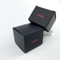 Boîtes en carton noires personnalisées: Boîtes d'emballage vierges, impression de logo disponible