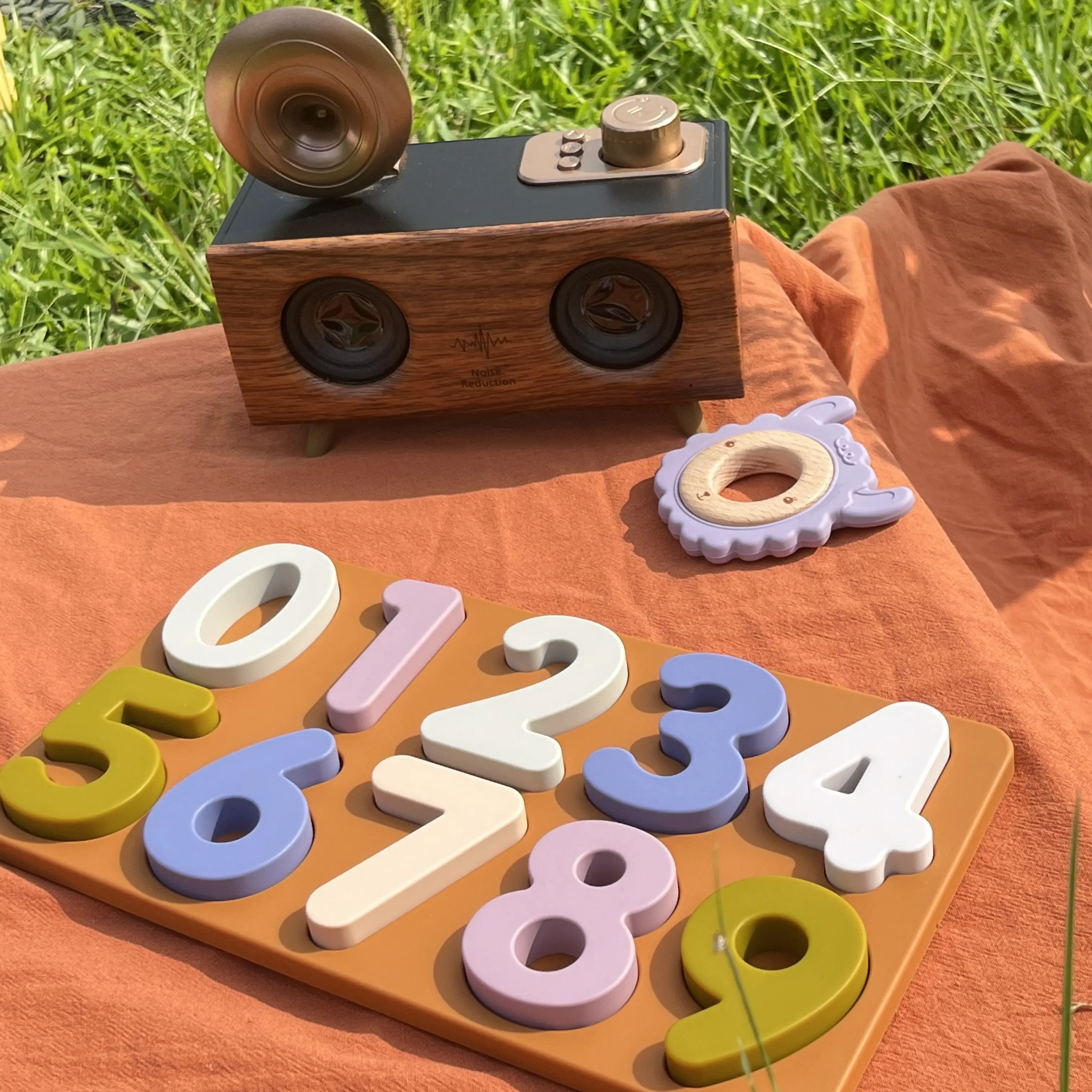 Pädagogisches Baby Lernspiel zeug Nummer Puzzle Silikon Puzzle Baby Stapels pielzeug Puzzles Spielzeug für Kinder im Vorschul alter