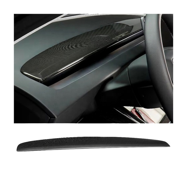 Dry Carbon Fiber Interior Dashboard Panel Replacement Trim for Tesla New Model 3 Highland 2023 2024 Car Accessories