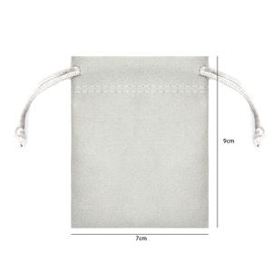 Bolsa de Terciopelo con Cordón, Diseño de Fábrica, Alta Calidad, Impresión en Serigrafía Azul, Bolsa de Regalo Personalizada de Terciopelo y Franela - Product Image 2