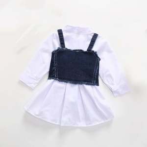 ชุดเดรสแฟชั่นสำหรับเด็กผู้หญิงตัวเล็กชุดเสื้อผ้าแบบจับคู่สไตล์ตะวันตก - Product Image 2