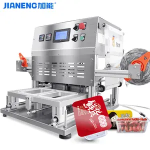 1 Out Of 4 Food Tray Sealer Pneumatic Plastic Cup Sealing Machine Automatic Lunch Box Sealing Machine Tray Sealer