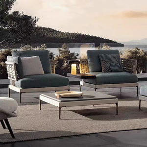 Ensemble <span class=keywords><strong>de</strong></span> canapés en rotin d'extérieur moderne, résistant <span class=keywords><strong>à</strong></span> l'eau et aux UV, pour <span class=keywords><strong>jardin</strong></span>, villa, balcon, cour et appartement - Direct usine - Product Image 3