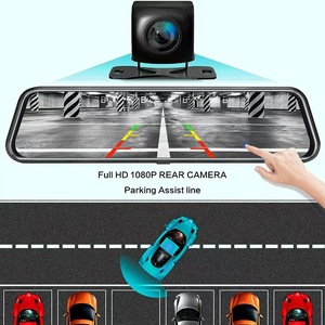 Cámara para Auto con Pantalla Táctil de 10 Pulgadas, Grabador de Espejo Retrovisor de Doble Lente, Alta Definición 1080P, 1 Año de Garantía - Product Image 3