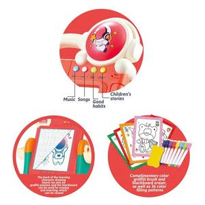 2 en 1 planche à dessin <span class=keywords><strong>double</strong></span> <span class=keywords><strong>face</strong></span> jouet puzzle blocs de construction table peinture écriture <span class=keywords><strong>ardoise</strong></span> chevalet jouet éducatif avec histoires musicales - Product Image 4