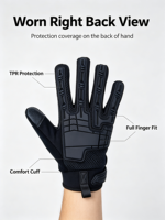 Gants de travail polyvalents HAIYI unisexes, résistants aux chocs, avec sangle de poignet réglable, pour le cyclisme et les sports de plein air