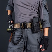 IDOGEAR Ceinture Tactique Molle de Combat en Nylon, Découpe Laser, avec Boucle Métallique à Libération Rapide 2" pour Chasse