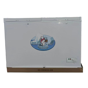 Congélateur coffre à double ouverture supérieure BD-<span class=keywords><strong>308</strong></span> à isolation en mousse, refroidissement direct, alimentation 12V/220V solaire et par <span class=keywords><strong>batterie</strong></span>, avec porte intérieure vitrée - Product Image 1