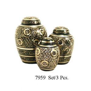 Urnas de cremación de latón macizo para cenizas humanas, urnas funerarias de latón de diseño lujoso para cenizas - Product Image 4