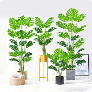 Plante artificielle de Monstera de luxe, <span class=keywords><strong>feuilles</strong></span> au toucher réel, arbre en pot d'intérieur pour la décoration de la maison, l'entrée d'hôtel, la décoration de restaurant, la photographie - Product Image 2