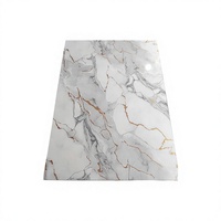 Panneaux muraux en marbre WPC/PVC imperméables Ashanti, design moderne en marbre 3D PET/charbon de bambou, feuille UV pour appartement moderne, carbone