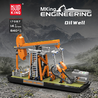 MOULD KING 17087 Kit de construction motorisé Puits pétrolier, Briques MOC, Camion, Blocs éducatifs, Jouets pour adultes, Cadeau