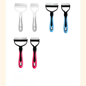 Productos para el cuidado de mascotas: Rastrillo de doble cabezal para eliminar el subpelo de mascotas con cuchillas onduladas para el aseo de perros, directo de fábrica - Product Image 6