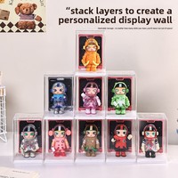 Boîte à figurines transparente en acrylique en forme de trompette, anti-poussière, personnalisable, pour ranger et présenter les figurines Maigoo Dolls Model