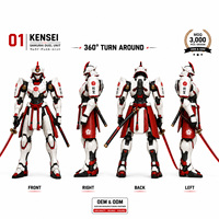 Waker 20+ Jahre OEM Maßgefertigte Spielzeugfigur Roboter Actionfigur Spielzeug Samurai Actionfigur Mecha Krieger Kensei Sammlermodell