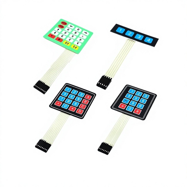 Extra-Large Membrane Matrix Keyboard with 4x4/1x4/3x4/4x5 Key Layout for Microcontroller Expansion