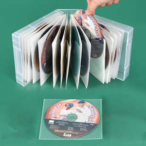 SUNSHING OEM ODM CD/DVD Wallet PP Poly <b>Binder</b> Sleeve Clear 8 10 12 24 Discs Audio Book Cases Black DVD Game Case Storage <b>Binder</b> - Product Image 1