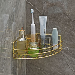 Bathroom <b>Corner</b> Shelf Iron Wall Mounted Circular Modern Design <b>Shower</b> <b>Storage</b> Rack - Product Image 3