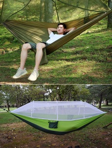 Net hamak çadır ile kamp hamak taşınabilir açık yürüyüş Survival seyahat için ağaç kayışları en iyi - Product Image 4