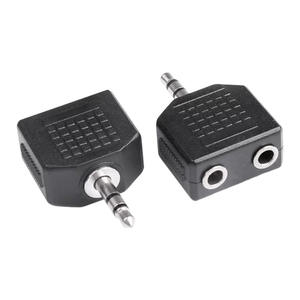 Adaptador de audio estéreo de 3.5mm a doble conector hembra de 3.5mm, divisor de enchufe para conexión de auriculares y altavoces - Product Image 2