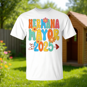 Camiseta de Anuncio de Hermana Mayor 2025, Diseño en Español para Niños - Product Image 3