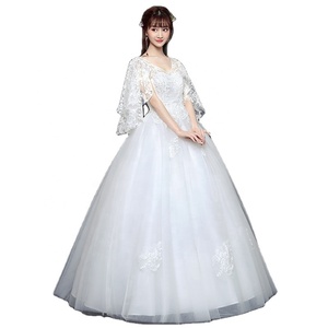 <span class=keywords><strong>2022</strong></span> automne et hiver nouvelle grande taille <span class=keywords><strong>femme</strong></span> robe de mariée un mot épaule longueur robe robes de mariage pour les femmes - Product Image 6