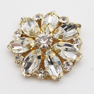 Nút Kim Cương Hợp Kim Lạ Mắt Nút Hình Tròn Đính Pha Lê Màu Sắc Nút Hình Hoa Kim Cương Giả - Product Image 4