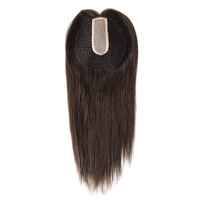 Système de remplacement capillaire pour femme en cheveux humains Remy chinois, base en soie avec dentelle filet, coupe droite naturelle, qualité supérieure