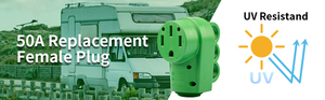 OEM 50암페어 NEMA 14-50R RV 교체 플러그 ED-508R 암 리셉터클 표준 접지 125V/250V 범용 RV 전원 코드용 - Product Image 6