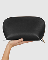 Pochette cosmétique en cuir PU avec logo personnalisé, étui cadeau pour écouteurs, pochette de rangement en cuir PU avec fermeture éclair, porte-monnaie en cuir