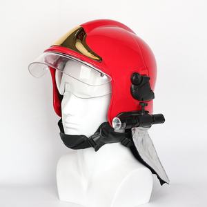 Casco de rescate de seguridad contra incendios, estilo europeo, resistente al fuego, con chal para protección contra incendios - Product Image 4
