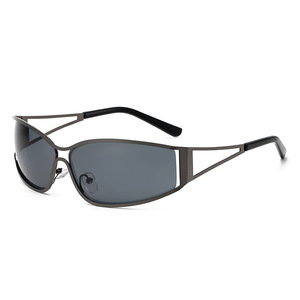 European And American Y2K <b>Sunglasses</b> Hollow Metal Frame UV400 Protection Unisex Outdoor Cycling Style - Product Image 5